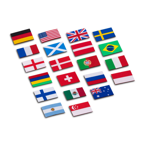 Flag cheek pad logos (available countries)